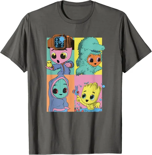 Vista 37 de Marvel I Am Groot Pop Art Costumes Box Up Camiseta, Negro