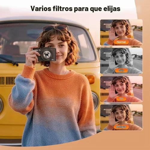Vista 10 de Cámara digital 5K para fotografía, cámara de vlogging de 80MP para YouTube Negro