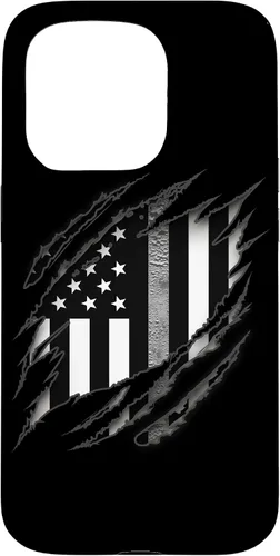Vista 14 de Correctional Correctional Officers Silver Line - Carcasa para iPhone 16 con la bandera estadounidense