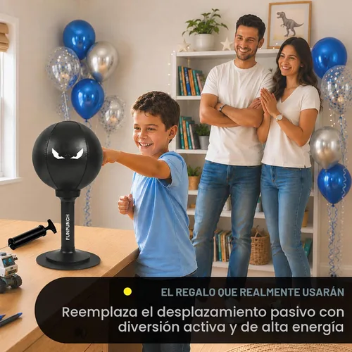Vista 2 de Rage Bag - Saco de boxeo de escritorio para niños y adultos - Saco de boxeo con ventosa