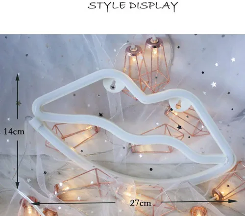 Vista 2 de MorTime - Bonitos letreros de luz LED neón para fiesta, accesorio de decoración de habitación de niñas, decoración de mesa, regalos para niños