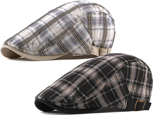 Vista 10 de Idopy Gorra plana de Longshoreman de color a cuadros Ivy Irlandesa Conducción Golf Newsboy Hat