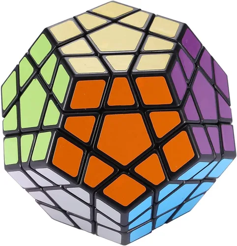 Vista 2 de Dreampark Cubo de velocidad Megaminx 3x3, juguete de rompecabezas, negro 12 Sided Magic Cube Dodecahedron Brain Teasers Black - Birthday Christmas