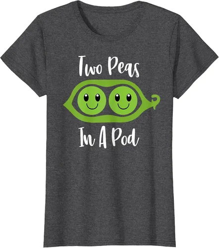 Vista 56 de Two Peas in A Pod Couples Matching Best Friend Cute Veg T-Shirt Baby Blue