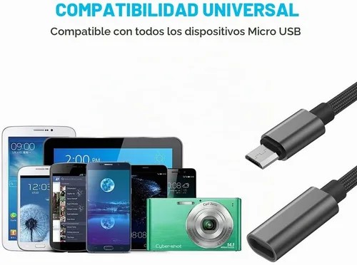 Vista 5 de Adaptador USB C a Micro USB, KUXIYAN (paquete de 2) Tipo C hembra a Micro USB Macho, conector de carga y sincronización compatible con Samsung