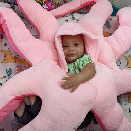 Vista 6 de XKCL Disfraz de pulpo para bebé, pulpo gigante de peluche, lindo pulpo, disfraz de bebé, divertido disfraz familiar para niño y niña, cumpleaños