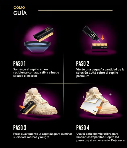 Vista 5 de Crep Protect Limpiador de zapatillas – La solución definitiva de limpieza de zapatos para cuero, gamuza, nubuck, lona, nailon, vinilo – 8.4 onzas