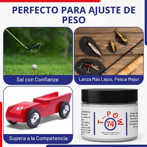 Vista 4 de Polvo de tungsteno, alta densidad, pureza superior al 99.9%, 0.5 lb