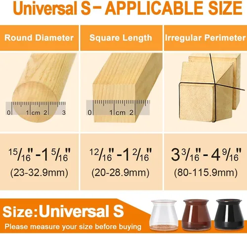 Vista 5 de 24 protectores de suelo para patas de silla para suelos de madera dura, cubiertas de silicona para proteger suelos de baldosas de madera, parte