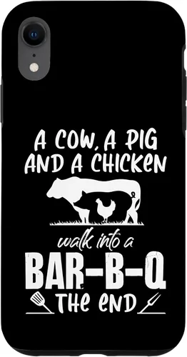 Vista 8 de iPhone 14 A Cow, A Pig And A Chicken Walk Into A Bar B Q End Case