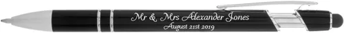 Vista 5 de ExpressDesigns™ - Bolígrafos personalizados con lápiz capacitivo - The Legacy - Bolígrafos metálicos personalizados con nombre impreso - Tinta negra
