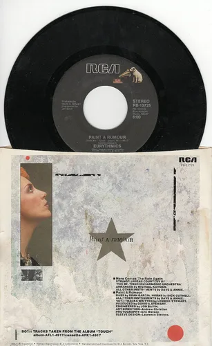 Vista 2 de Eurythmics: Here Comes the Rain Again b/w Paint a Rumour