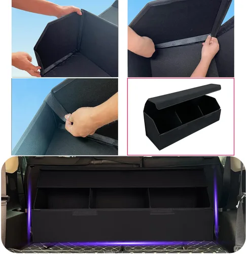Vista 9 de Organizador plegable para maletero de automóvil, ajuste personalizado para Toyota Camry 2018-2025 Sedán, 30.7 x 11 x 11 pulgadas, caja