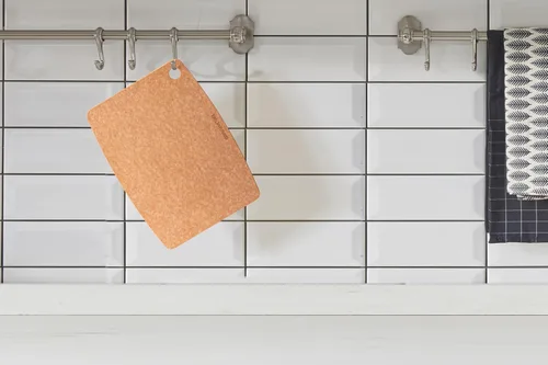 Vista 6 de Tabla de cortar apta para lavavajillas para cocina, tabla de cortar grande de madera compuesta, delgada y ligera, resistente al calor, sin BPA