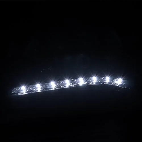 Vista 4 de Spec-D Tuning 2LHP-GENS210G-V2-TM Hyundai Genesis Coupe Proyector Negro Brillante Faros Humo W/R8 Led Drl