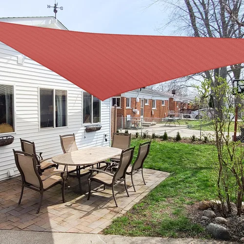 Vista 9 de Windscreen4less Toldo tipo vela triangular de 2 x 2 x 2 pies, para exteriores, bloqueo UV, para patio trasero, porche, pérgola, terraza, jardín Gris