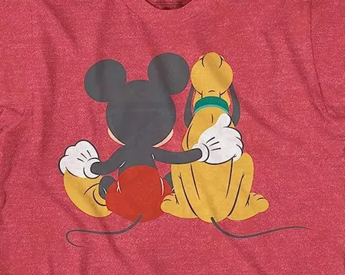 Vista 2 de Disney Camiseta para adultos Mickey and Pluto Best Friends