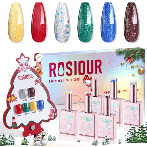 Vista 11 de Hema Tpo Free Gel Nail Polish Set - 24 Colores 18ml Juego de Esmalte de Uñas en Gel para Principiantes con 6 Piezas de Capa Base Mate y Brillante