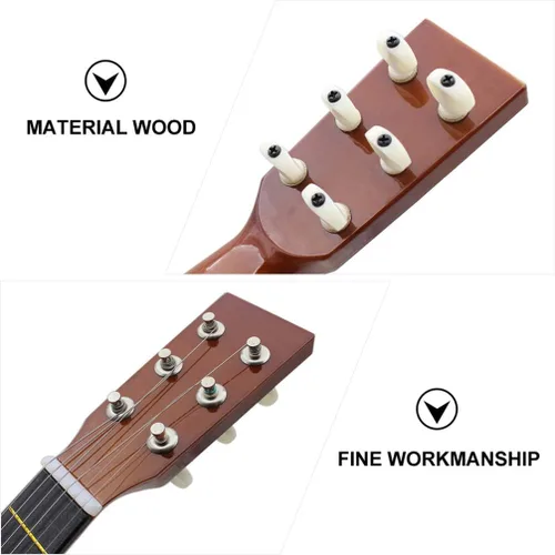Vista 9 de Guitarra acústica de 23 pulgadas para niños, pequeño instrumento popular para principiantes, niños y niñas, cómoda y ligera guitarra de práctica