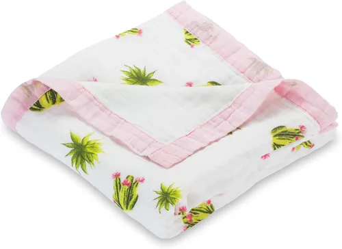 Vista 10 de LollyBanks Manta de muselina para bebé 100% algodón, 6 capas, mantas suaves para bebés para niñas, manta grande de 47 x 47 pulgadas versátil