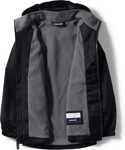 Vista 3 de Lands' End Chaqueta impermeable con forro polar para niños grandes