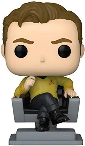 Vista 2 de Funko POP Pop! TV: Star Trek - Figura coleccionable de vinilo del capitán Kirk en silla, multicolor, talla única