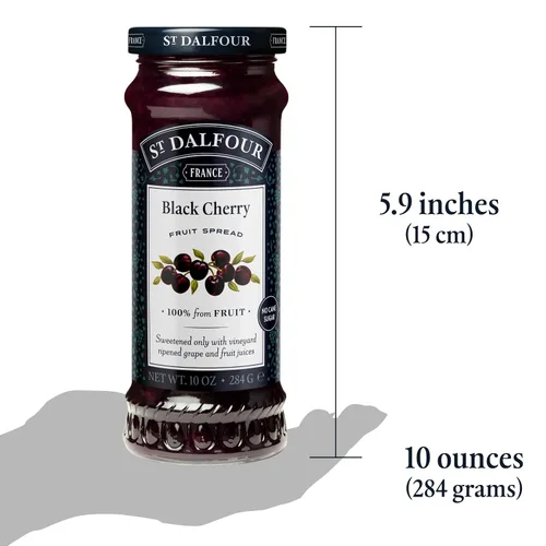 Vista 6 de St. Dalfour Mermelada de Fruta de Cereza Negra - 10 oz - 100% de Fruta, Sin Ingredientes Artificiales, Sin OMG, Sin Azúcares de Caña, Completamente