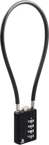 Vista 15 de RESET-201 (1 Pack) Candado de combinación de 4 dígitos con cable flexible de 7.1 pulgadas (18 cm), cerradura larga, cerradura de cable para viajes