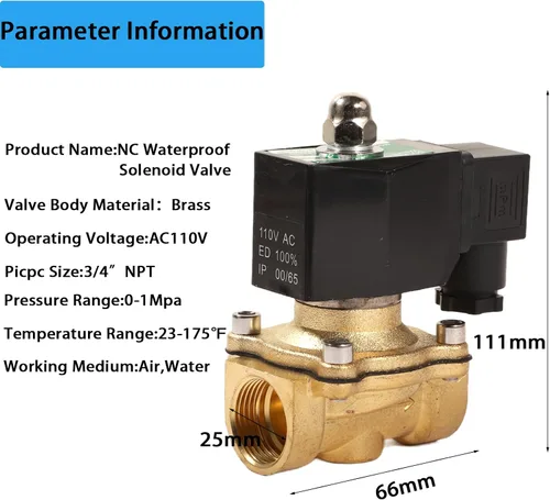 Vista 4 de Válvula de flotador AC110V Interruptor automático de control de nivel de agua Solenoide de latón Bomba de cierre de tanque de piscina Canales