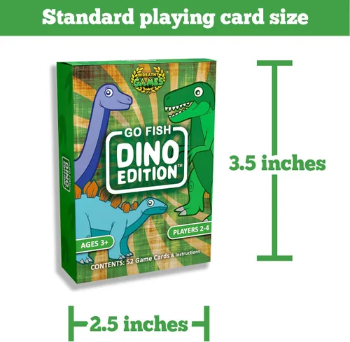 Vista 4 de Wreathy Games® - Juego de cartas Go Fish Edición Dino® - Edades 3 y más (Dino)