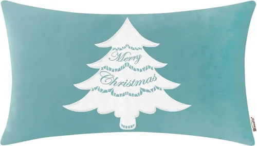 Vista 16 de BRAWARM Christmas Reindeer Pillow Cover 18x18 Black Velvet Embroidered Reno negro