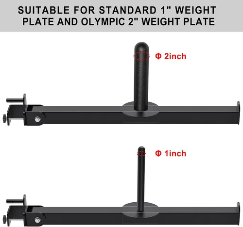 Vista 6 de Nordic Hamstring Curl Attachment, Dip Bar, Belt Squat & Safety Spotter Arms for 2"x2" & 3"x3" Power Racks, Home Gym Strength Training Accessories
