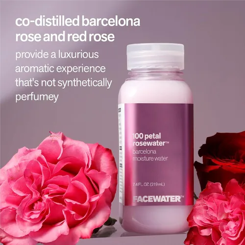 Vista 4 de Facewater 100 pétalos agua de rosas Barcelona Humedad Agua