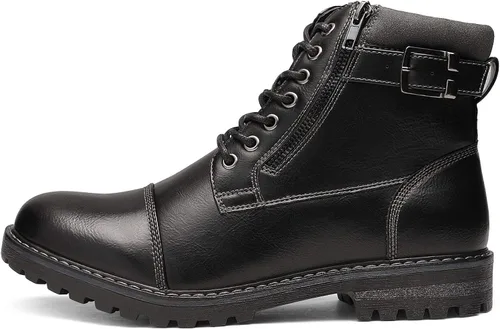 Vista 3 de Bruno Marc - Botas para hombre de combate estilo Oxford para motocicleta