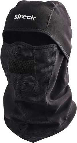 Vista 2 de Sireck Pasamontañas para clima frío máscara de esquí resistente al agua y al viento máscara térmica de forro polar para caza ciclismo motocicleta