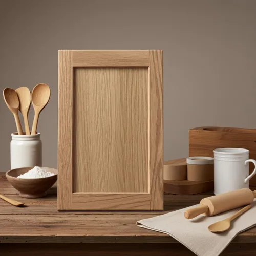 Vista 4 de Puerta de gabinete de cocina de roble inacabada estilo shaker de 11 x 18 pulgadas, reemplazo