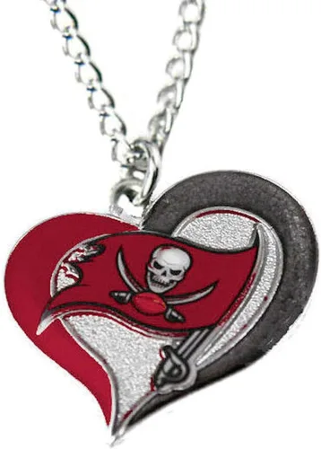 Vista 5 de Collar con colgante de corazón en espiral de la NFL - Joyería de regalo para mamá, esposa, hermana, hija, mejor amiga - Regalo ideal