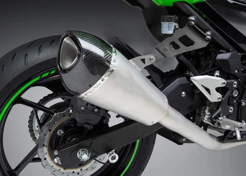 Vista 4 de MOTO4U Soporte de suspensión de escape de motocicleta para Ninja 400 2018 YOSHMURA Tubo de escape Accesorios de motocicleta negro