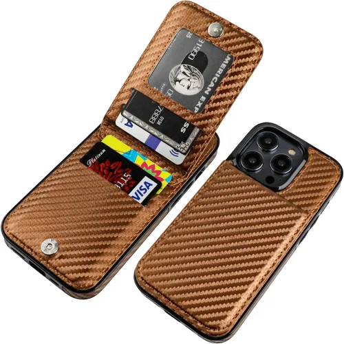 Vista 9 de KIHUWEY Compatible con iPhone 14 Pro Funda Cartera con Tapa con Soporte para Tarjetas de Crédito, Cuero Premium con Cierre Magnético, Función Atril