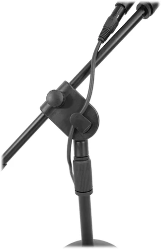 Vista 4 de Rockville RDMS70 - Soporte para micrófono de escritorio con pluma, base de acero, altura ajustable Weighted Round Base, Low Profile, Powder