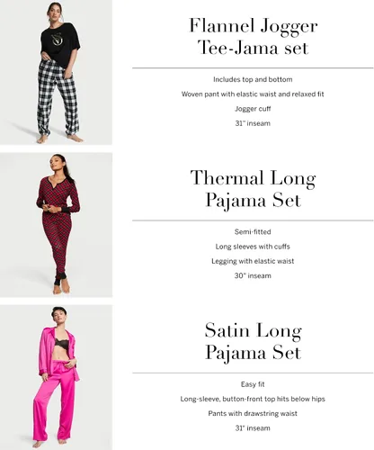 Vista 6 de Victoria's Secret Conjunto de pijama de satén, camisa y pantalones de manga larga con botones, ropa de dormir para mujer (XS-XXL)