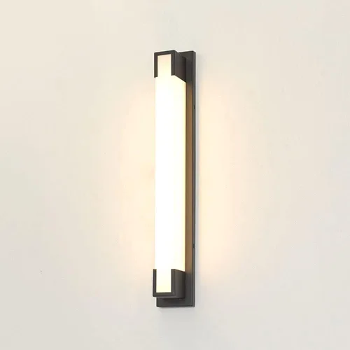Vista 6 de Aplique de pared LED para exteriores, lámpara de pared de tira lineal, decoración exterior e interior, accesorios de iluminación de pared para 3000k