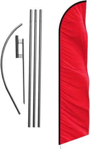 Vista 9 de Kit de bandera de plumas de color sólido con espiga