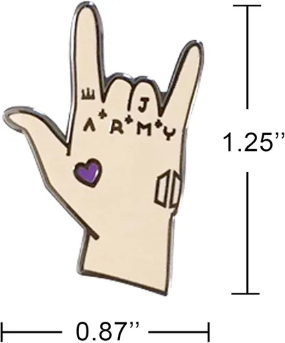 Vista 4 de Esmalte de 2 pines, I Purple You and Jungkook Hand, Metal, no conocido