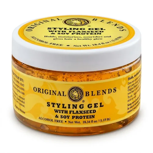 Vista 10 de Original Blends - Gel de peinado natural para el cabello con linaza y proteína de soja, sin descamación, fijación firme o ligera para todo