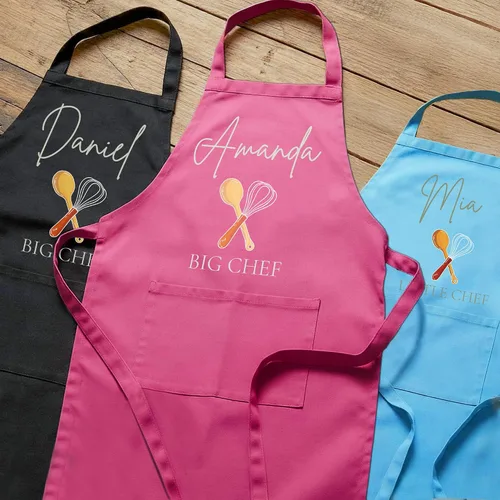 Vista 9 de 7th Hill Delantal personalizado para cocinar, delantales de chef a juego para niños, baberos personalizados para hombres y mujeres, regalo para mamá
