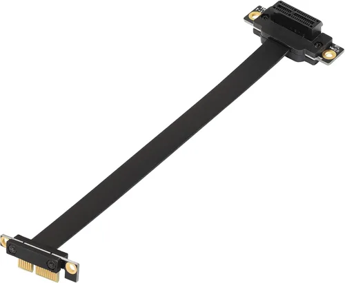 Vista 9 de SinLoon Cable de extensión PCIE 3.0, cable de extensión 36PIN 1X, tarjeta de extensión PCI Express 1X, para chasis 1U, 2U (3.9 in, negro)