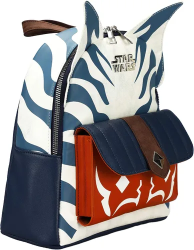 Vista 3 de Mini mochila para cosplay de Star Wars Ahsoka, Multi colorido