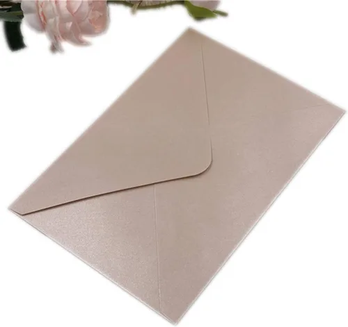Vista 5 de 25 sobres A7 de color rubor perlado, 5.35 x 7.7 pulgadas, perfectos para bodas de 5 x 7, tarjetas de invitación, invitación de felicitación
