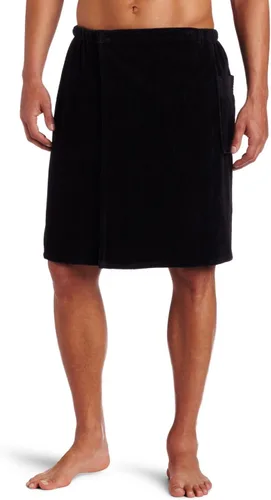 Vista 4 de Toalla de algodón Terry para hombre, color negro, pequeña y mediana, Negro